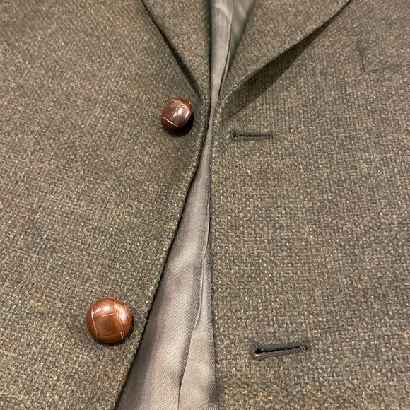 Canali Wool Elbow Patch Blazer Jacket - Picture 3 of 7